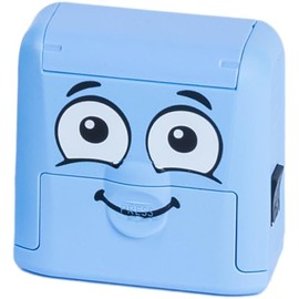 MARKY C166666 – Juego de sellos en azul claro, con tinta negra para etiquetar diversos artículos y ropa, incluye sello intercambiable, pinzas y pegatinas, color azul