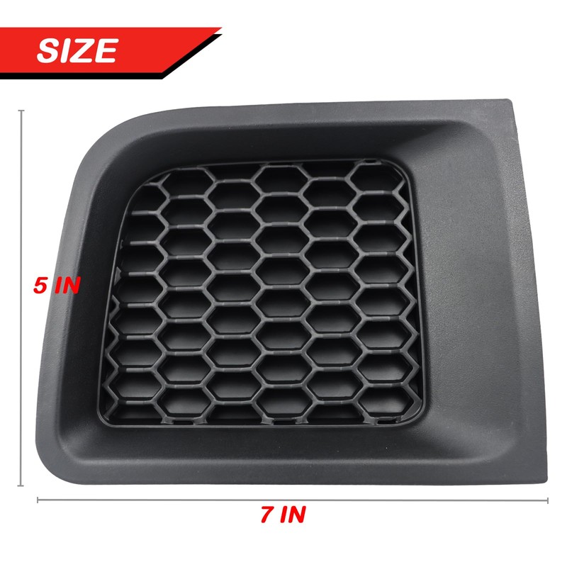 PGTOPONE 2PC Front Kidney Grilles Bezel Cover Kit for Jeep
