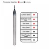 sourcing map Square Nose End Mill, 1mm Tip Dia Solid