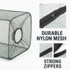 Compact Foldable Fishing Net Trap with Zipper Nylon Mesh Bait