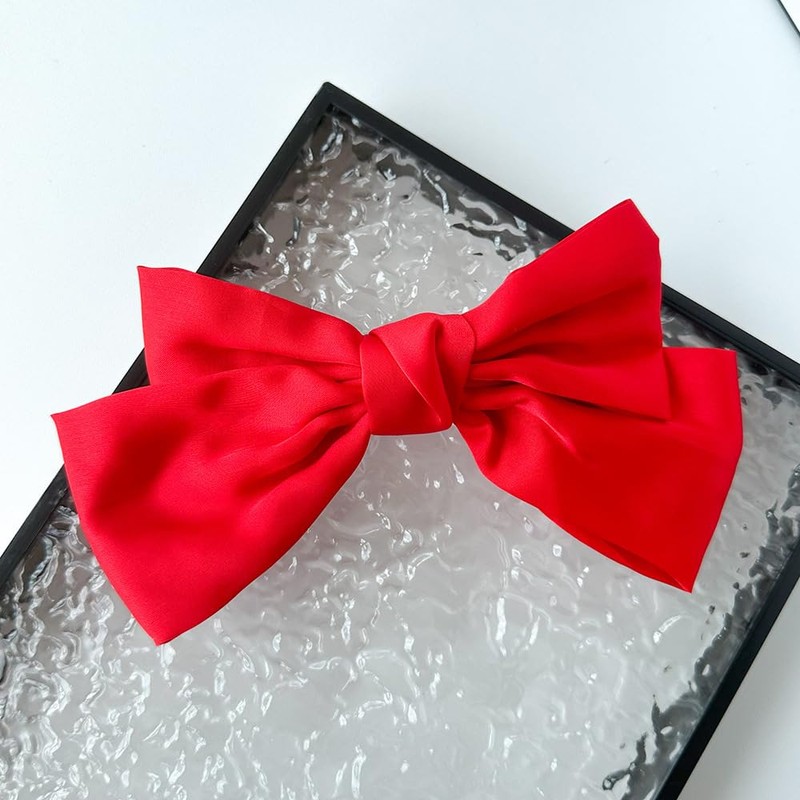 Big Ribbon Barrette, Red
