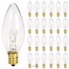 Oviejo 25 Pack Clear Torpedo Tip Replacement Bulbs, 7 Watt