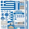 Reminisce Greece Collection 12" x 12" Cardstock Element Scrapbook Stickers