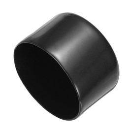 sourcing map 4pcs Rubber End Caps 63mm(2 1/2 Inch) ID x 40mm(1 9/16 Inch) H Vinyl Round End Cap Cover Screw Thread Protectors Black