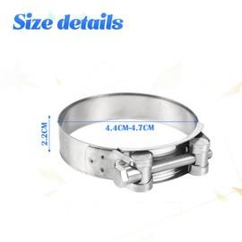 JNNJ Pack of 2 Motorcycle Exhaust Clamps, Exhaust Pipe Clamp, Exhaust Clamp, Pipe Connector, Motorcycle Stainless Steel Exhaust Pipe Clamp, V-band Clamp, for Truck, Marine, Motorcycle