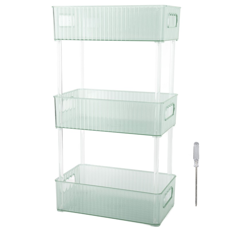 Acrylic Bathroom Storage Rack 3 Tiers Bathroom Counter Organizer Countertop