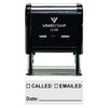 Called Emailed with Date Line Self-Inking Office Rubber Stamp (Black)