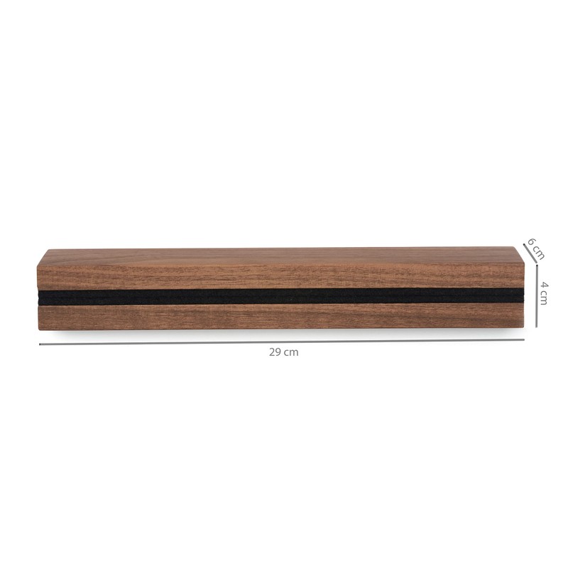 Buchenbusch urban design Key Hook Walnut Felt Insert Black (72
