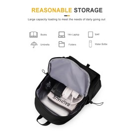 VECAVE School Backpack Waterproof Bookbag Casual Lightweight Travel Rucksack Daypack Backpacks for Men Women College High School Bags backpack for Boys Girls Teens, BlueWhite…