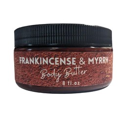 Frankincense & Myrrh body butter - essential oil scents -Natural, Grounding smooth all day butter cream- Hydrating - size: 4 oz