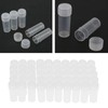 50 Pcs 5Ml Volume Plastic, Plastic Vials With Lid Sample