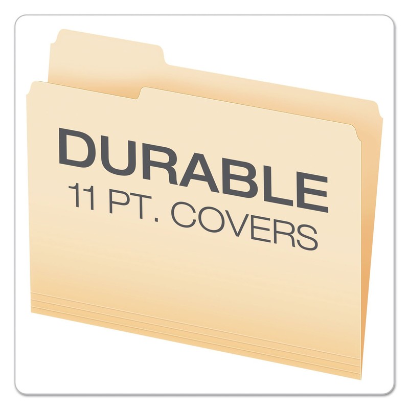 Pendaflex File Folders, Letter Size, Manila, 1/3 Cut, Left Position,