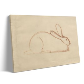 GUN SUPPLIES OUTLET LLC Easter Canvas Wall Art Decor - 16X20 inch Bunny Sketch Frame painting, Easter Artwork Print for Spring Decor, Rabbit Picture for Bedroom Nursery Kids Room Office Decoration