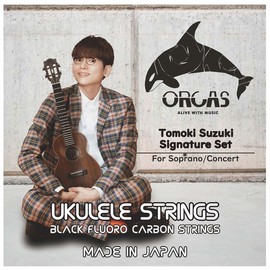 ORCAS OS-S.TOMOK (Med/Hard) Ukulele Strings Tomotaka Suzuki Signature Black Fluorocarbon Orcas