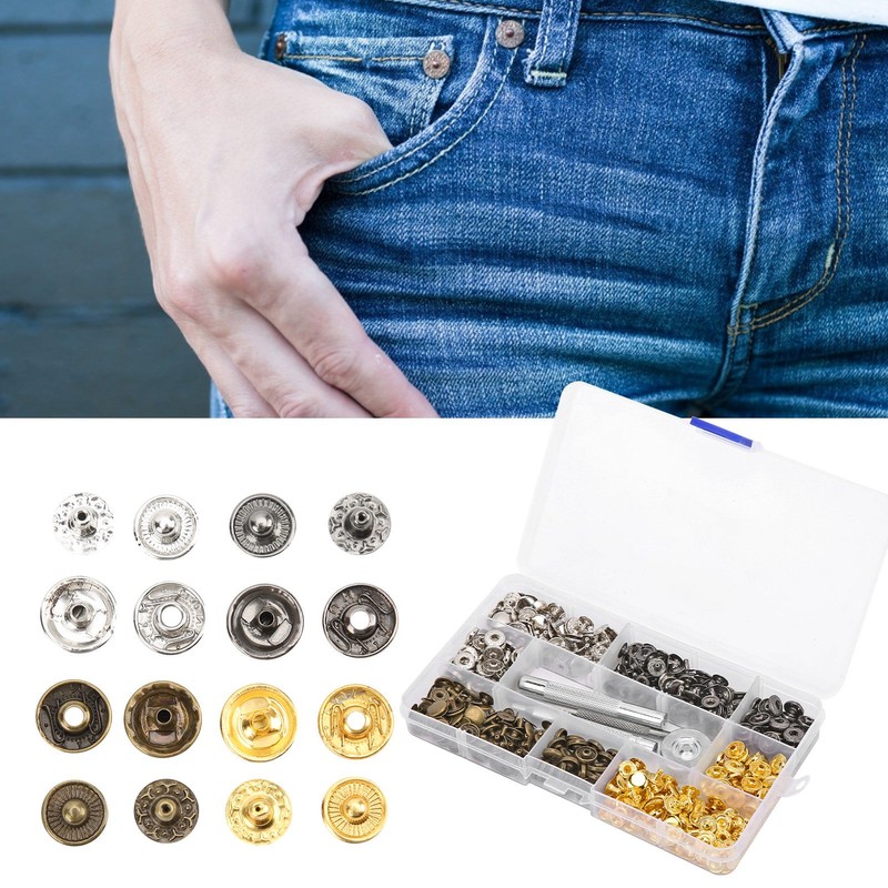 Sewing Buttons Practical Lightweight Iron Snaps Replaceable Clothes Decoration for