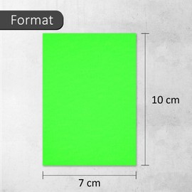 younikat 150 Labelling Labels in Neon Green, 10 x 7 cm, Neon Paper Labels for Labelling, Universal, dv_398