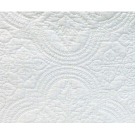 Cozy Line Home Fashions Victorian Medallion Solid White Matelasse Embossed 100% Cotton Bedding Quilt Set,Reversible Bedspread, Coverlet (Blantyre - White, Twin - 2 Piece)