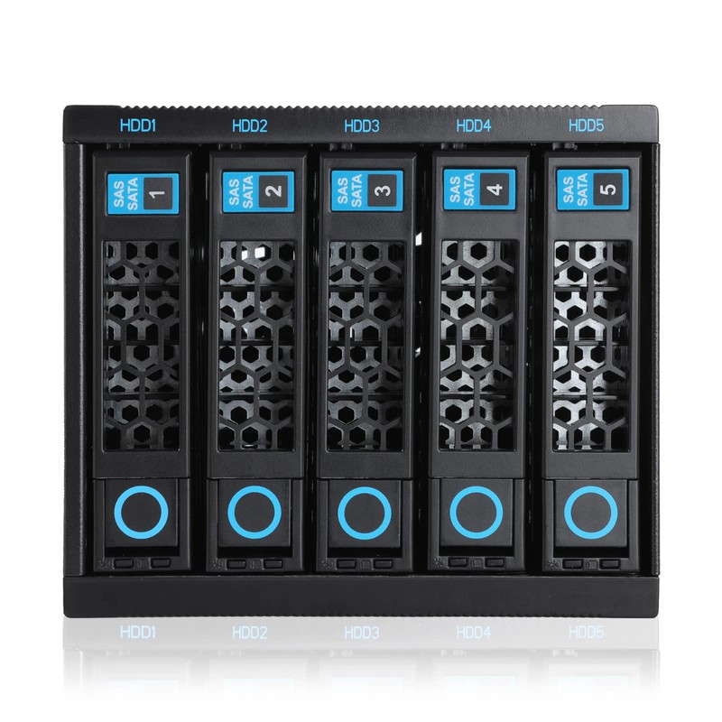 RackChoice Internal Hard Drive Enclosure 5x2.5”/3.5” SATA/SAS Hard Drive Backplane