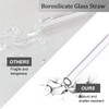 8 Pack Reusable Straws - 4 Long Glass Straws and