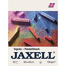 Honsell 476900 Jaxell Ingres Pastel Pad, 24 x 31 cm, 20 Sheets, 100 g/m², Natural White, Acid Free and pH Neutral, Ideal for Drawings with Pastel, Pencil, Rubella and Charcoal