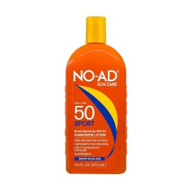 NO-AD Sport Sunscreen Lotion, SPF 50 | Broad Spectrum UVA/UVB 16 OZ