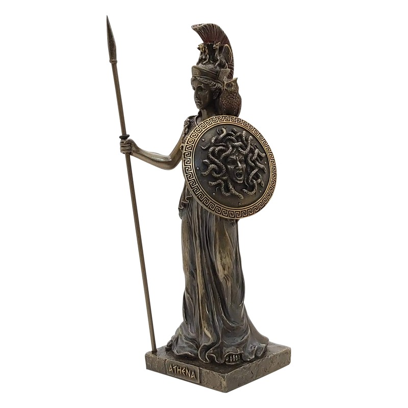 Veronese Design Ancient Greek Goddess Athene/Minerva with Shield (Decorative Bronze