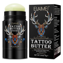 Tattoo Aftercare Butter Balm,2.6 oz Tattoo Aftercare Healing Brightener for Color Enhance,Protects New Tattoos and Rejuvenates Older Tattoos,Natural Organic Tattoo Cream (1 pcs | 2.6 oz)