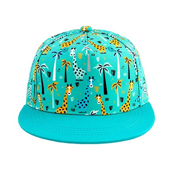 Kids Boy Girl Baseball Cap Baby Sun Hat Adjustable Toddler Trucker Hats with Flat Brim for Summer Outdoor (Giraffe, 2-4T)