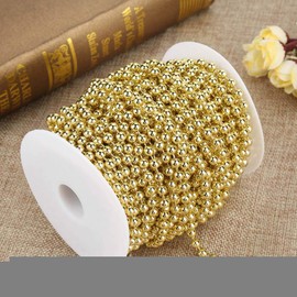 82ft Pearl Beads String, Pearls Beads Chain Decorative Wire Beads Garland Bead String for Home Wedding Party Decoration