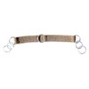 IV Horse Elastic Curb Strap with Stainless steel links (Brown,