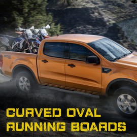 OTHOWE Running Boards Compatible with 2022-2025 Toyota Tundra CrewMax Cab, 4.3 Inches Oval Tube Bar Tundra Running Boards and Carbon Steel Side Steps Step Bars Truck Step