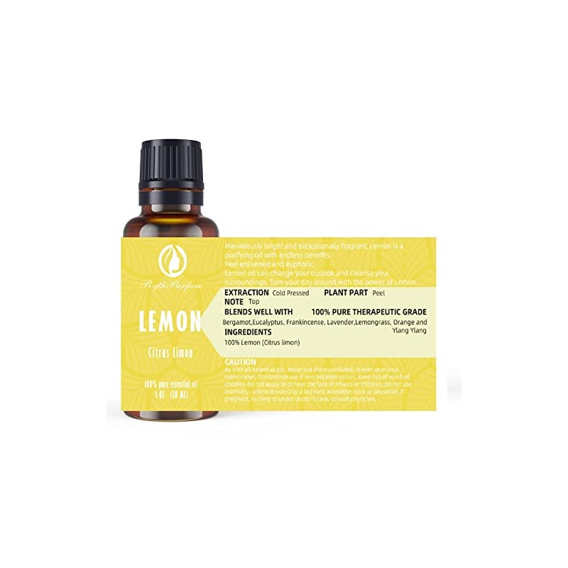 Rythparfum Lemon Essential Oil with Scaled Dropper * 1oz