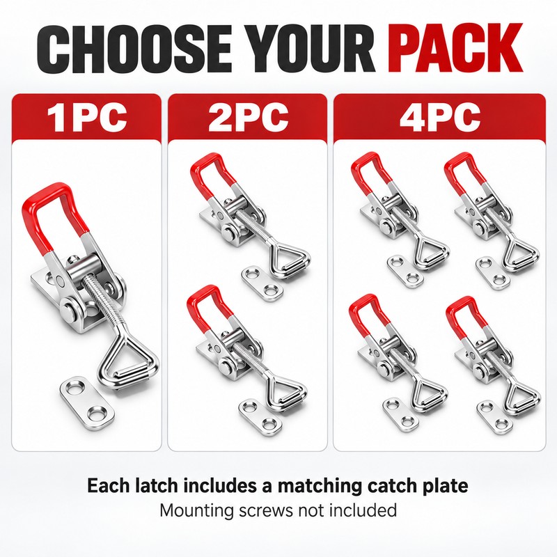4 Pack Adjustable Toggle Latch Clamps, 360 lb Heavy Duty