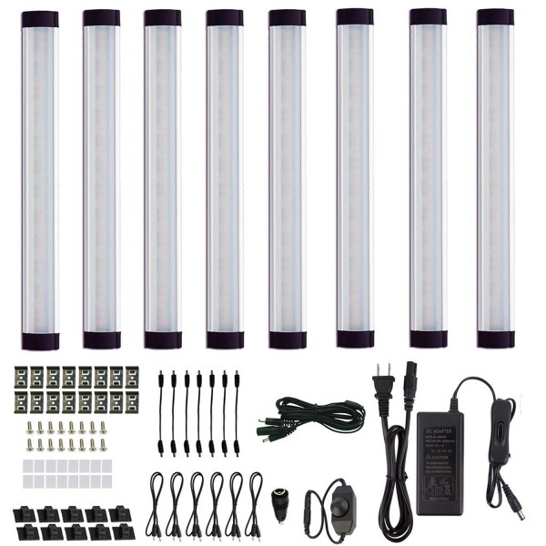 AIBOO LED Under Cabinet Lighting Kit, Plug in Strip Lights