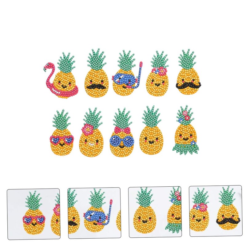 Ipetboom 10Pcs DIY Diamond Sticker Art Craft Kit for Cute