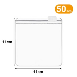 50pcs Transparente Schmuckbeutel,Reise Schmuckaufbewahrung,Reißverschlusstaschen,Versiegeltem Reißverschluss Druckverschlussbeutel, für Schmuck,Lebensmittel, Süßigkeiten, Ohrringe, Armbänder(11*11)