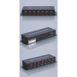 Renkforce 7 Port USB 3.0-Hub Metallcase, einzeln schaltbar, to wall mounting black