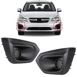 COOL STAR Fog Light Lamp Cover Bezel Front Bumper Compatible with Subaru Impreza 2012-2014 Matte Black Replaces 57731FG200 57731FG210 57731FJ000 57731FJ010 (Note:Not Fit WRX Models)