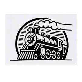 'Steam Train' Temporary Tattoo - Water Resistant, Skin-Safe, Non-Toxic Transfer (TO00074249)