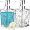 2 Pack Clear Rust Proof Soap Dispenser, Plastic Hand Soap