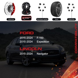 6x135 Wheel Spacers 32mm - 6 Lug CNC Machined Hubcentric Wheel Spacers Compatible for Ford F150 Expedition Lincoln Navigator 2015-2024 with M14x1.5 Studs & 87mm Hub Bore - 4PCS