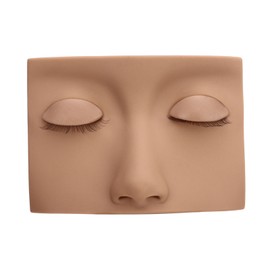 Lash Mannequin Head Removable Silicone Replacement Eyelash Mannequin Head for Training Light Brown