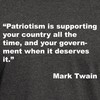 CafePress Mark Twain Quote On Patriotism (Front) Dark T Shir