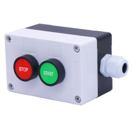 Taiss Momentary Push Button Switch Start/Stop Red Green Sign NO NC AC 660V 10A Push Button Switch Station HB2 Start/Stop Box