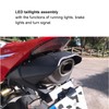 Motorcycle Tail Lamp, LED Taillight Assembly Brake Turn Signal Smoky