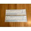 Diamond C Trailers Replacement Stickers 24”(Set Of 2) White Decals