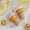 Ice Cream Cone Shaped Scented Candle,140G 4PACK Handmade Pink Creamy