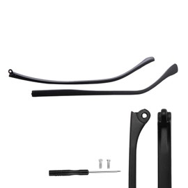 UPIONIC Glasses Replacement Temple, TR90 Eyeglass Arms Legs,Glasses Repair Kit with Screws,Screwdriver,External tooth, Matte Black