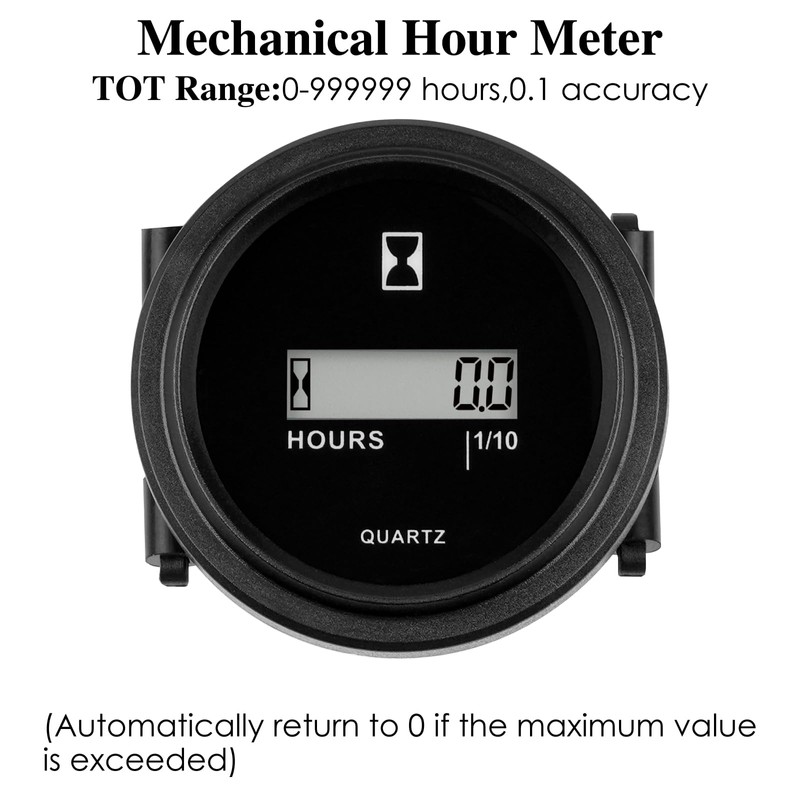 NInE-ROnG Jayron JR-HM005AC Hour Meter AC 86-230V Round LCD Hour