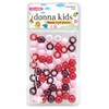 DONNA 16mm Plastic Hair Beads XXL 3 RED Tone Mix